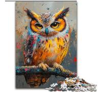 Puzzles for Adults Teens 1000 Pieces Mysterious Owl, Educational Games Home Decoration Suitable for Desktop Decoration (Size 26x38cm)