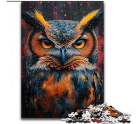 Puzzles for Adults Teens 1000 Pieces Mysterious Owl, Suitable for People Aged 14 And Above Educational Games Secret Santa Gifts (Size 26x38cm)