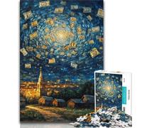 Puzzles for Adults Teens 1000 Pieces Night Sky Dollar Bills Teenager Jigsaw,is Ideal As Gifts for The Whole Family Suitable for And 14 (size 38x26cm)