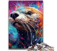 Puzzles for Adults Teens 1000 Pieces Otter Teenager Jigsaw,Challenging Game for Is Ideal As A Gift for The Whole Family (26x38cm)