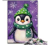 Puzzles for Adults Teens 1000 Pieces Penguins in Winter Decompressing Intellectual Educational Toy Secret Santa Gifts 50x75cm