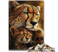 Puzzles for Adults Teens 1000 Pieces Prairie Cheetah Educational Stress Relief Toy Parent-child Interaction for And Age 14 26x38cm