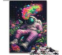 Puzzles for Adults Teens 1000 Pieces Psychedelic Astronaut, Educational Games Home Decoration Suitable for Desktop Decoration (Size 26x38cm)