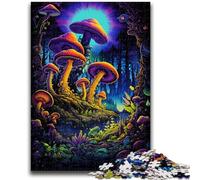 Puzzles for Adults Teens 1000 Pieces Psychedelic Mushroom Forest Challenging Game And Family Play for Is Ideal As A Gift for The Whole Family 50x75cm