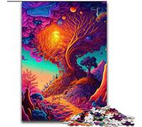 Puzzles for Adults Teens 1000 Pieces Psychedelic Nature, Learning Educational Is Ideal As A Gift for The Whole Family (Size 26x38cm)