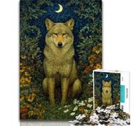 Puzzles for Adults Teens 1000 Pieces Psychedelic Wolf 1000 Pieces for Adults,Learning Educational Toys Family Games Unique Birthday And Gifts 38x26cm