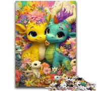 Puzzles for Adults Teens 1000 Pieces Rainbow Dragon Baby for Age 14 Years And over Decompressing Intellectual Educational Toy Great Gift 38x26cm