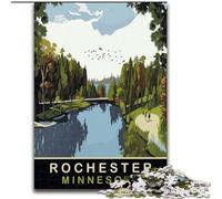 Puzzles for Adults Teens 1000 Pieces Rochester Park Minnesota,Family Game Stress Reliever Difficult Challenge Enhance Love between Couples 50x75cm