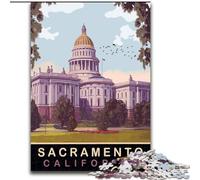 Puzzles for Adults Teens 1000 Pieces Sacramento State Capitol,Educational Stress Relief Toy for Is Ideal As A Gift for The Whole Family 50x75cm