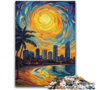 Puzzles for Adults Teens 1000 Pieces Seaside City View Puzzles for Adults,Challenging Game for Is Ideal As A Gift for The Whole Family (75x50cm)