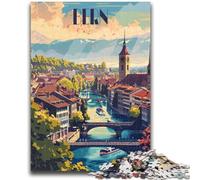Puzzles for Adults Teens 1000 Pieces Serene Bern Cityscape Family Fun for Is Ideal As A Gift for The Whole Family for And Age 14 Years Up (size 38x26cm)