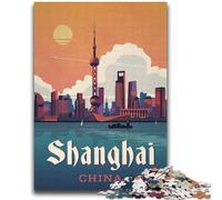 Puzzles for Adults Teens 1000 Pieces Shanghai Family Fun for Is Ideal As A Gift for The Whole Family for And Age 14 Years Up (size 38x52cm)