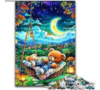 Puzzles for Adults Teens 1000 Pieces Sleeping Teddy Bear, Decompressing Intellectual Educational Toy Is Ideal As Gifts for The Whole Family (size 26x38cm)