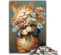 Puzzles for Adults Teens 1000 Pieces Smiling Cat 1000 Pieces for Adults,Educational Stress Relief Toy Gifts for Friends And Family (26x38cm)