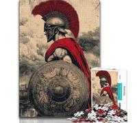 Puzzles for Adults Teens 1000 Pieces Spartan Warrior Painting, Funny Family Games,is Ideal As Gifts for The Whole Family for Age 14+ 38x26cm
