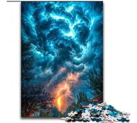 Puzzles for Adults Teens 1000 Pieces Storm Clouds, Toy Intellectual Game Enhance Love between Couples for Ages 14+ 26x38cm