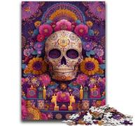 Puzzles for Adults Teens 1000 Pieces Sugar Skull Woman Relax Games Educational Game for Birthday, Chrismas for And Age 14 Years Up 50x75cm