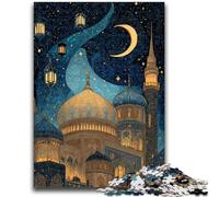 Puzzles for Adults Teens 1000 Pieces Taj Mahal at Night Relax Games Educational Game for Birthday, Chrismas for And Age 14 Years Up 26x38cm