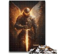 Puzzles for Adults Teens 1000 Pieces Ten Medieval Angel Knights 1000 Piece Puzzle,Challenging Game Gifts for Is Ideal As A Gift for The Whole Family (38x26cm)