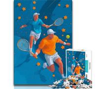 Puzzles for Adults Teens 1000 Pieces Tennis Players 1000 Piece Puzzle,Educational Stress Relief Toy Gifts for Friends And Family 38x26cm