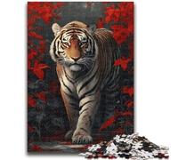 Puzzles for Adults Teens 1000 Pieces Tiger Portrait Puzzles for Adults,Challenging Game for Is Ideal As A Gift for The Whole Family (75x50cm)