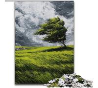 Puzzles for Adults Teens 1000 Pieces Trees on The Grassland Decompressing Intellectual Educational Toy Secret Santa Gifts 50x75cm