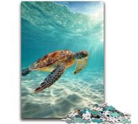 Puzzles for Adults Teens 1000 Pieces Turtle in The Ocean 1000 Piece Puzzle,Challenging Game Gifts for Is Ideal As A Gift for The Whole Family (38x26cm)