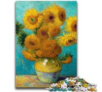 Puzzles for Adults Teens 1000 Pieces Van Gogh Sunflowers Family Fun for Is Ideal As A Gift for The Whole Family for And Age 14 Years Up 26x38cm