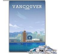Puzzles for Adults Teens 1000 Pieces Vancouver Canada Travel Challenging Family Activity Games DIY Toy for Home Wall Decor Gifts (50x75cm) 1000pcs