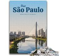 Puzzles for Adults Teens 1000 Pieces Visit Sao Paulo Family Fun for Is Ideal As A Gift for The Whole Family for And Age 14 Years Up (size 38x52cm)