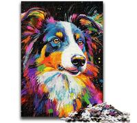 Puzzles for Adults Teens 1000 Pieces Watercolor Australian Shepherd 1000 Piece Jigsaw,Perfect for Game Nights, Colorful Toy for Home Gift (75x50cm)