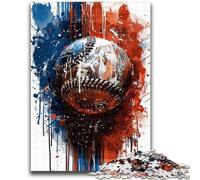 Puzzles for Adults Teens 1000 Pieces Watercolor Baseball Adult Jigsaw,Challenging Family Activity Games DIY Toy for Home Wall Decor Gifts (75x50cm)