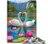 Puzzles for Adults Teens 1000 Pieces White Swan 1000 Pieces for Adults,Educational Stress Relief Toy Gifts for Friends And Family (75x50cm)