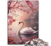 Puzzles for Adults Teens 1000 Pieces White Swan Adult Jigsaw,Challenging Difficult Deal As Gifts for The Whole Family (38x26cm)