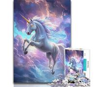 Puzzles for Adults Teens 1000 Pieces White Unicorn 1000 Piece Puzzle,Educational Stress Relief Toy Gifts for Friends And Family 38x26cm