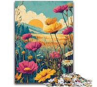 Puzzles for Adults Teens 1000 Pieces Wildflower Summer Educational Stress Relief Toy Parent-child Interaction for And Age 14 26x38cm
