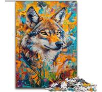 Puzzles for Adults Teens 1000 Pieces Wolf Art, Educational Games Home Decoration Suitable for Desktop Decoration (Size 26x38cm)