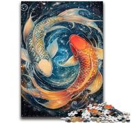 Puzzles for Adults Teens 1000 Pieces Yin Yang Koi Adult Jigsaw,Challenging Family Activity Games DIY Toy for Home Wall Decor Gifts (75x50cm)