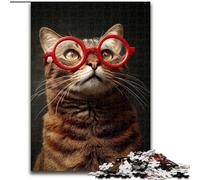 Puzzles for Adults Teens 1000pc Puzzle Abstract Cat, Analysis And Logic with Fully Interlocking Randomly Shaped Pieces for And Age 14 Years Up (size 26x38cm)