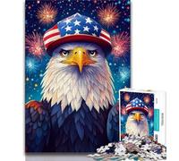 Puzzles for Adults Teens 1000pc Puzzle American Flag Eagle,Educational Stress Relief Toy for Is Ideal As A Gift for The Whole Family 38x26cm