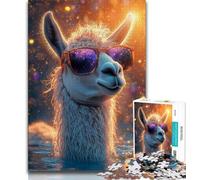 Puzzles for Adults Teens 1000pc Puzzle Animal Alpaca,Help The Brain Exercise Addictive Toys to Cultivate Patience Perfect Decoration (75x50cm)
