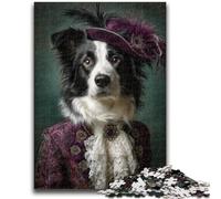 Puzzles for Adults Teens 1000pc Puzzle Animal Border Collie, Family Entertainment Toys Is Ideal As Gifts for The Whole Family for 14+ 26X38CM