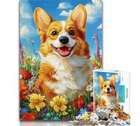 Puzzles for Adults Teens 1000pc Puzzle Animal Corgi, Great Gift for Adults,for Is Ideal As A Gift for The Whole Family for And 14 Years Old 38x26cm
