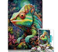 Puzzles for Adults Teens 1000pc Puzzle Art Chameleon,Challenging To Complete But Fun And Humorous Birthday Present,Gifts,Wall Art 38x26cm