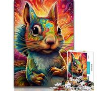Puzzles for Adults Teens 1000pc Puzzle Art Fantasy Squirrel,Stress Reliever Difficult Challenge with Matching Poster And Trivia Sheet (38x26cm)