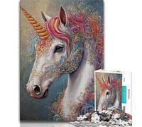 Puzzles for Adults Teens 1000pc Puzzle Art Unicorn,Stress Reliever Difficult Challenge Is Ideal As Gifts for The Whole Family 38x26cm