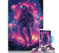 Puzzles for Adults Teens 1000pc Puzzle Astronaut And Jellyfish,Challenging Game Toys for Is Ideal As A Gift for The Whole Family 50x75cm