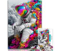 Puzzles for Adults Teens 1000pc Puzzle Astronaut Dream,Help The Brain Exercise Addictive Toys to Cultivate Patience Perfect Decoration 38x26cm