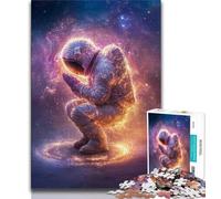 Puzzles for Adults Teens 1000pc Puzzle Astronaut Sitting on The Moon,Help The Brain Exercise Addictive Toys to Cultivate Patience Perfect Decoration (75x50cm)