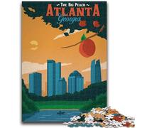 Puzzles for Adults Teens 1000pc Puzzle Atlanta for 14+ Difficult to Complete But Fun And Humorous Birthday Gift (size 50x70cm)